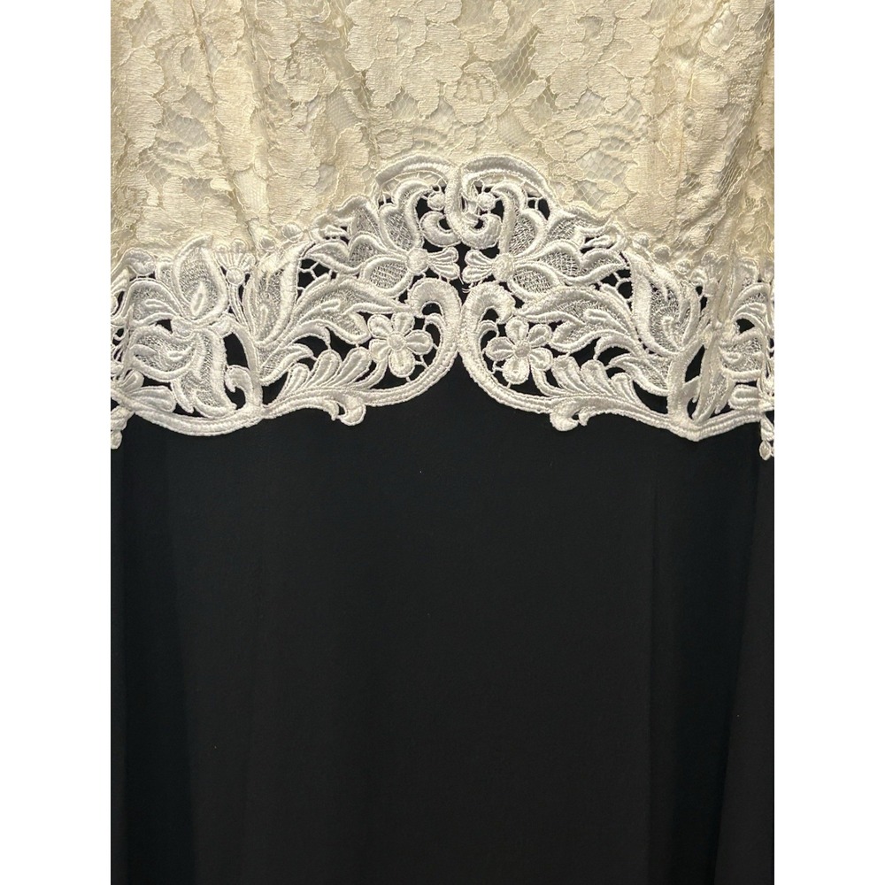 Scott McClintock Lace Formal Dress/Gown Vintage Size 12 Ivory Lace Coquette 80s - Picture 5 of 16